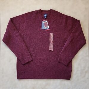 GAP NWT XL Red Burgundy Crew Neck Sweater Fall Fresh